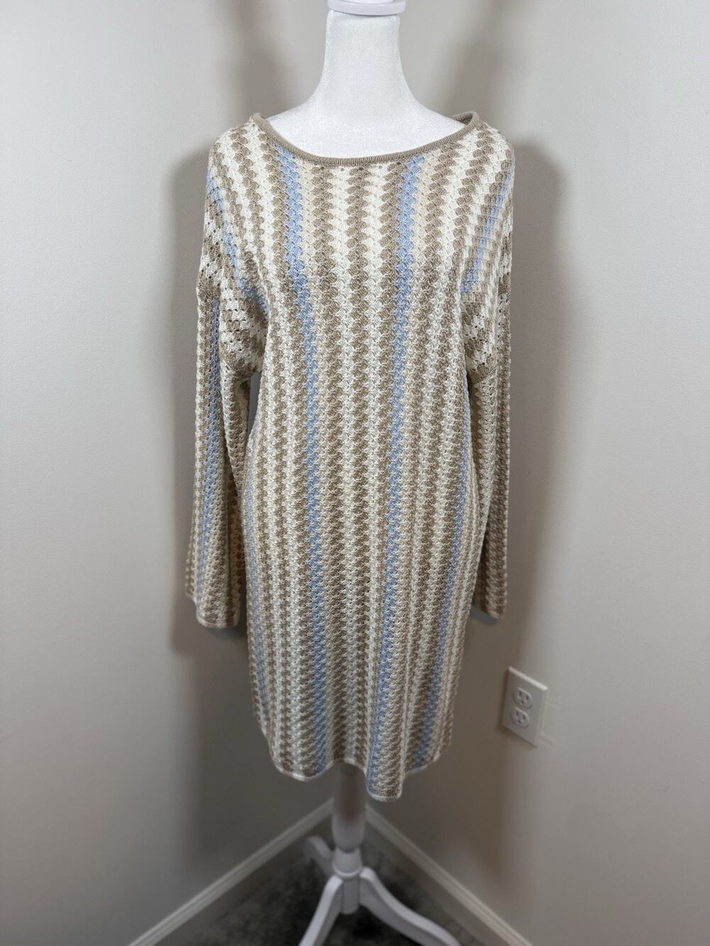 Love Knits NYC Women’s Size Large Crochet Dress NWT Boho Hippie Festival Swim